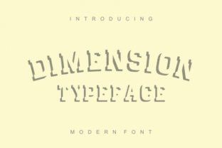 Dimension: A Font That Adds Depth