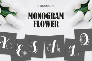 Monogram Flowers Font for Creative Projects