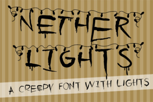 Nether Lights Font: Drippy-Paint Style for Digital Marketing